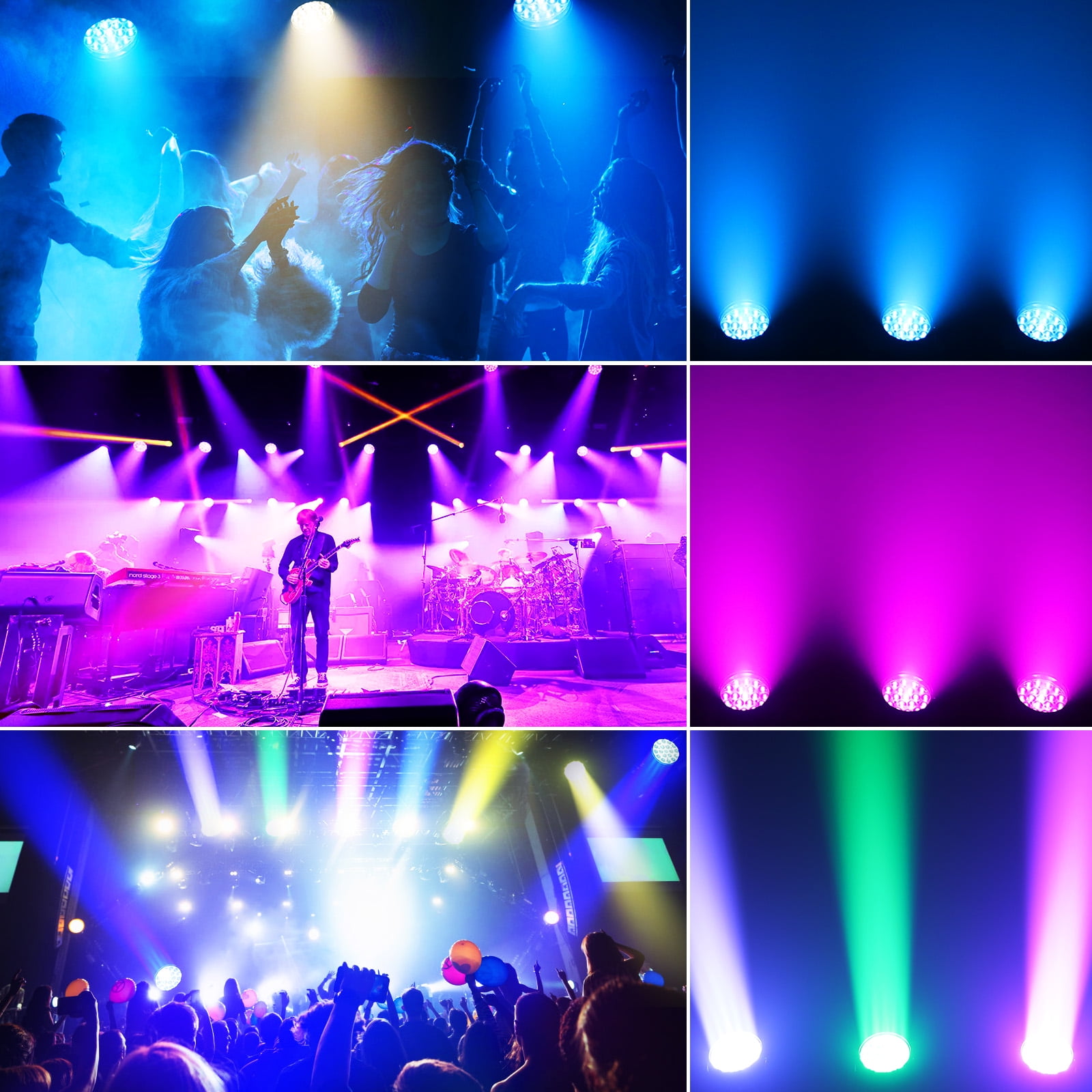 Moving Head Light LED 19x10W RGBW 4in1 Beam/Wash/Zoom Effect Stage Lights DMX512 Sound Activated DJ Lights for Party Wedding Disco