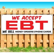 We Acpt EBT Sell Mny Ordrs Customizable 13 oz Banner Heavy-Duty Vinyl Single-Sided With Metal Grommets
