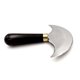 thumbnail image 3 of Cuchillo de cabeza redonda de cuero Plantional con mango de madera, cuchillo de trabajo de cuero para cortar cuero (1 pieza 90 mm), 3 of 5