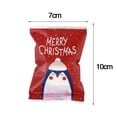 thumbnail image 6 of Kripyery 100Pcs Christmas Candy Bag Santa Snowman Elk Bear Food Grade EVA Chocolate Cookie Treat Snack Goody Nougat Bag Party Favor Pack Kit, 6 of 8