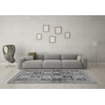 thumbnail image 3 of Ahgly Company Machine Washable Indoor Square Abstract Gray Modern Area Rugs, 4' Square, 3 of 4