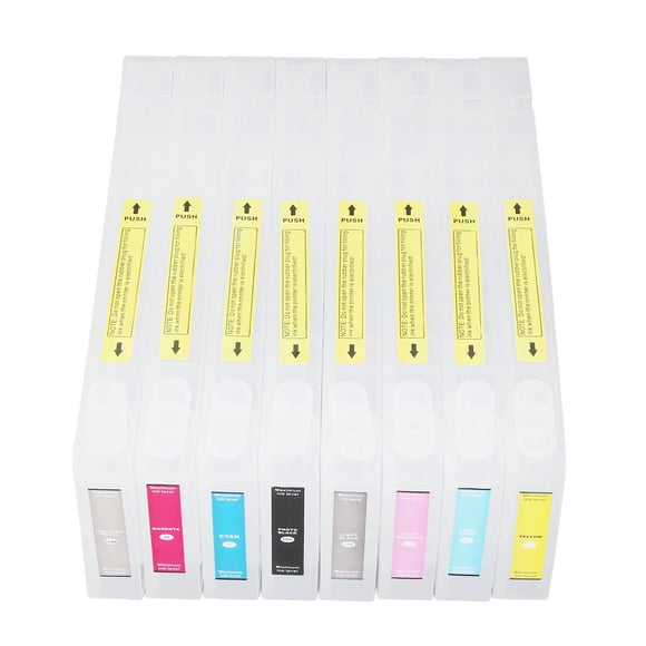 Refillable Ink Cartridge Kit, Empty Refillable Ink Cartridges Transparent White Exterior for School