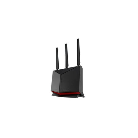 Asus RT-BE86U Wi-Fi 7 IEEE 802.11 a/b/g/n/ac/ax/be Ethernet Wireless Router - Dual Band - 2.40 GHz ISM Band - 5 GHz UNII Band - 4 x Antenna(1 x Internal/3 x External) - 850 MB/s Wireless Speed - 3 ...