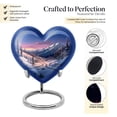 thumbnail image 3 of Winter's Graceful Slumber - Heart Shaped Urn For Human Ashes - Miniature Memorial Urn For Human Ashes - Keepsake For Adult Male - Compact Tribute - Urns For Human Ashes Adult - 3 Inch, 1 Pc, 3 of 5