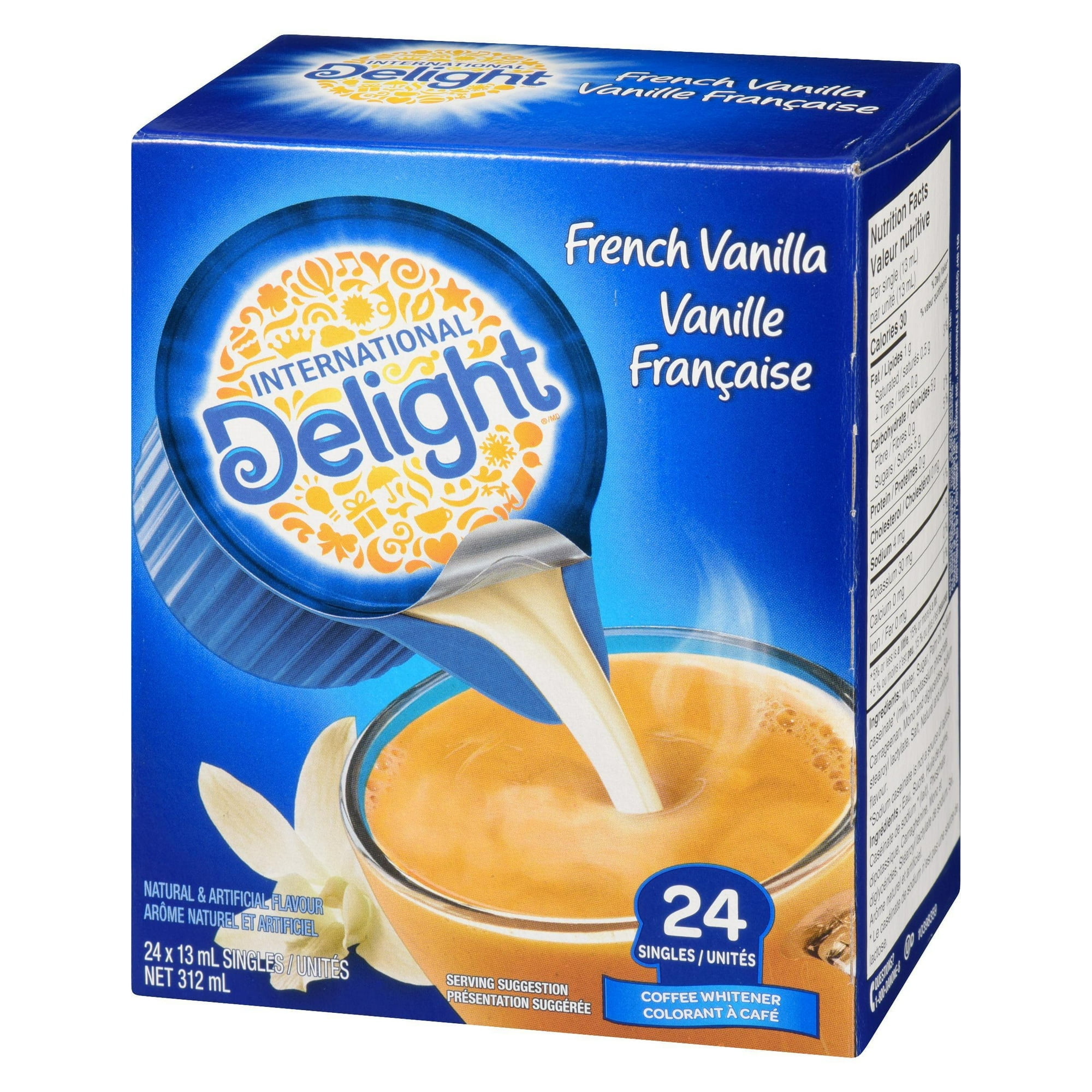 International Delight Coffee Creamer, French Vanilla, Portion Cups, 24 cups
