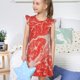 thumbnail image 4 of Balery Beef Steaks Camisón de princesa para niñas, pijama de algodón con mangas abullonadas, suave y bonito.-Small, 4 of 6