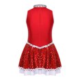 thumbnail image 5 of DPOIS Kids Girls Sleeveless Sequins Dance Dress Cheer Costume Red 6, 5 of 7