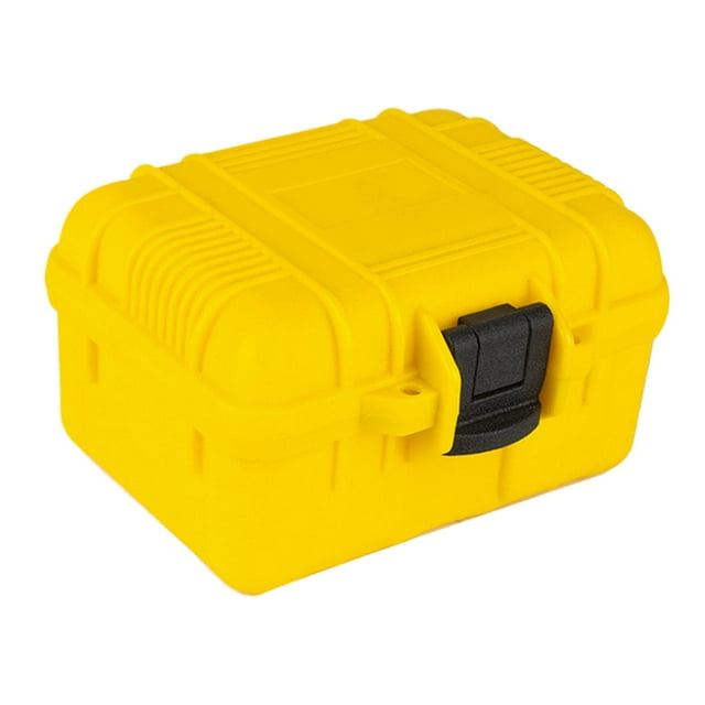 Caja de plástico para relojes, caja de almacenamiento para relojes, caja para coleccionistas de relojes, organizador de oficina, joyería, cosméticos, amarillo