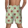 thumbnail image 4 of Uemuo Lilies Flowers Pattern Mens Swim Trunks Quick Dry Board Shorts with Mesh Lining, Stretch Beach Shorts Quick Dry No-Chafing Board Shorts-, 4 of 9