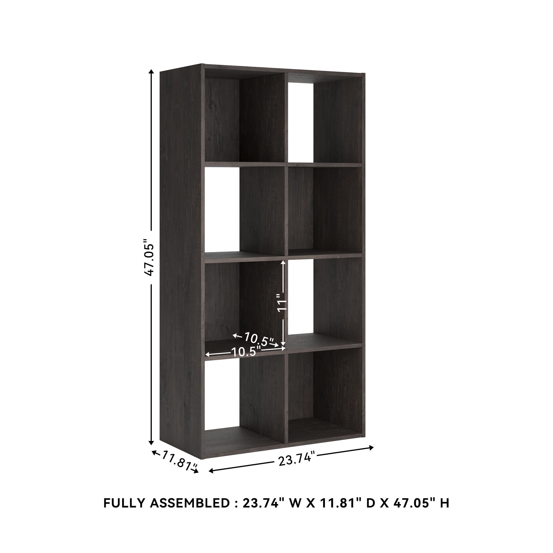 Signature Design by Ashley Piperton 8 Cube Storage Organizer with Charcoal Finish