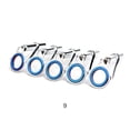 thumbnail image 3 of Soidarity Paquete de 5 puntas de ojo de guía de caña de pescar universal anillos de guía de línea de acero inoxidable accesorios de aparejos de pesca Pescar Azul plateado Talla 9 Soidarity OD027379-03, 3 of 5
