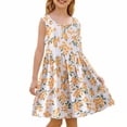 thumbnail image 4 of Odeerbi Toddler Girls Cotton Tank Dress Floral Print Summer A-Line Sundress, 4 of 6