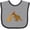Heather and Black, variant on Inktastic Kangaroo Family Boys or Girls Baby Bib