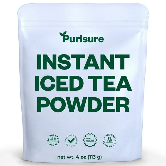 Purisure Instant Iced Tea Concentrate, Unsweetened Instant Black Tea Powder, 4 oz 192 Servings