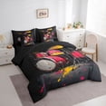 thumbnail image 3 of jejeloiu Oil Painting Drum Kit 7-Piece Twin Bedding Sets,Rock Music Instrument Bedding Comforter Set For Boys Kids Reversible, 3 of 8