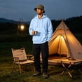 thumbnail image 6 of Resicozy Zip Up Hoodie Men Long Sleeve Solid Color Plain Hooded Sweatshirts Casual Fall Spring Track Jackets with Pockets Light Blue S, 6 of 7