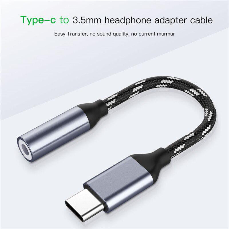 Type C To 3.5 mm Headphone OTG Audio Adapter Type C 3.5 Jack Earphone
