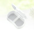 thumbnail image 4 of Miangastore Boîte à Pilules Mini à 2 Compartiments, Étui de Rangement Portable en Plastique pour Pilules et Médicaments, Contenant (Blanc), 4 of 8