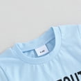 thumbnail image 4 of Bagilaanoe 2pcs ToddlerBaby Boy Shorts Set Short Sleeve Letter Print T Shirt Tops + Shorts 6M 12M 18M 24M 3T Kids Casual Summer Clothes, 4 of 7