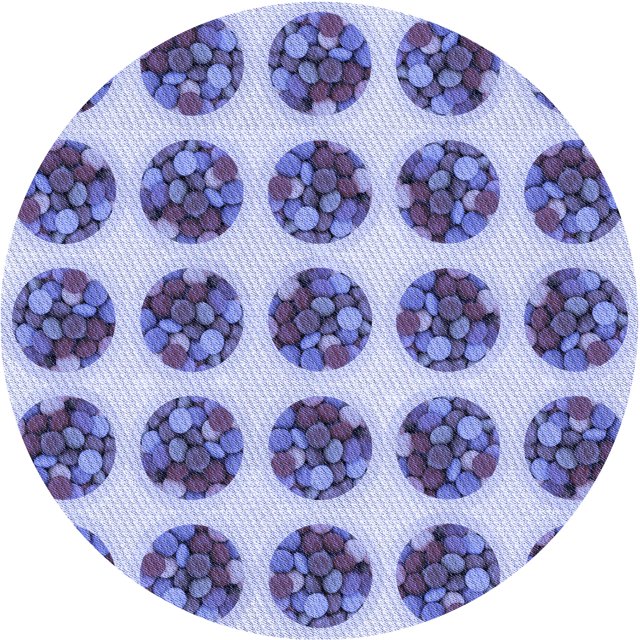 Ahgly Company Tapis de Zone Rond d'Intérieur Lavable à la Machine, Style Transitionnel, Bleu Ardoise, 3 Pieds Rond