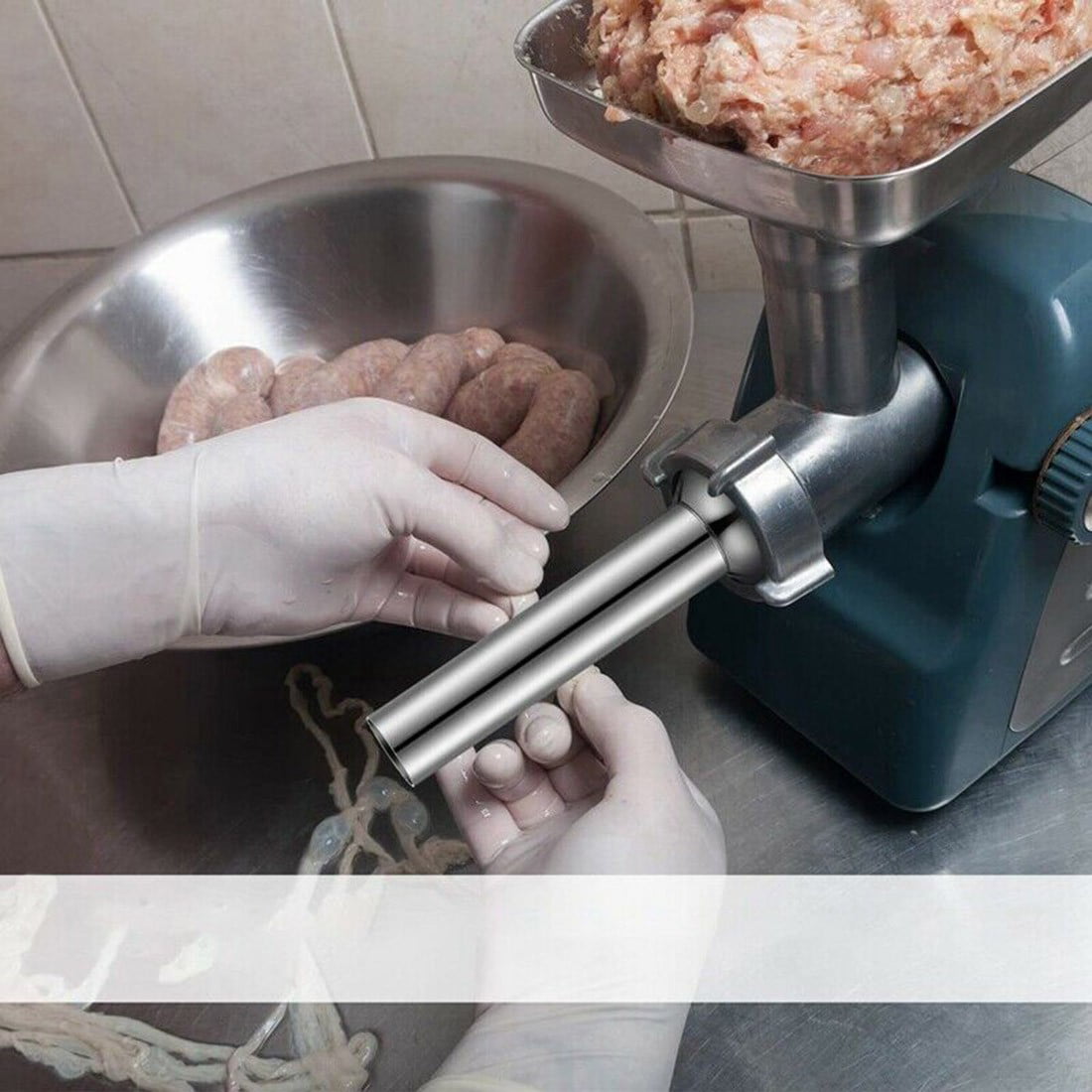 4pcs Meat Grinder Handmade Sausage Stuffing Tube Meat Maker Stuffer Homemade DIY 
