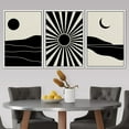 thumbnail image 3 of PixonSign Framed Canvas Print Wall Art Set Geometric Sun Crescent Moon Landscapes Nature Wilderness Illustrations Modern Art Minimalism Decorative for Living Room, Bedroom, Office - 24"x36"x3 White, 3 of 5