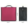 thumbnail image 6 of (2 pack) 432 Capacity CD Case, Heavy Duty Nylon Red DVD Case Bag Holder Organizer Binder, 6 of 9