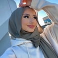 thumbnail image 3 of Muslim Chiffon Hijab Scarf Women Long Solid Color Head Wrap For Women Hijabs Scarves Ladies Muslim Veil Jersey Hijabs, 3 of 5