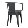 thumbnail image 4 of Midnight 3 Piece Outdoor Iron Bistro Set, Black Sand, 4 of 9