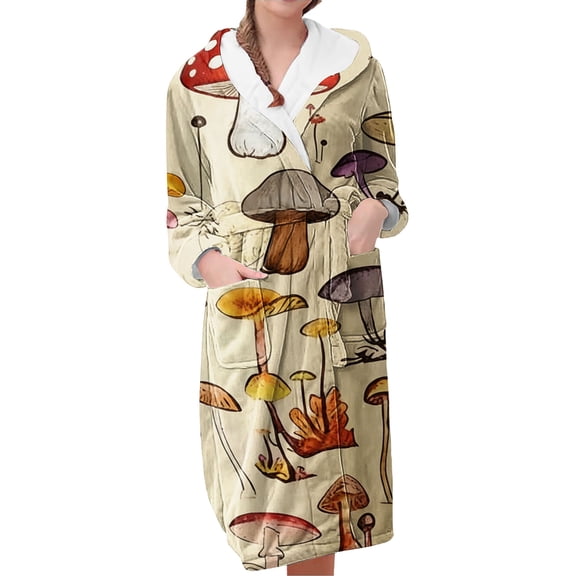 MEICHEN Bath Robes for Women Fashion Blanket Hoodie Adults Fall Warm Cozy Thick Oversized Wearable Blanket Sweatshirt with Sleeves Pocket Women's Summer Loungewear