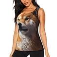 thumbnail image 1 of Fotbe Regal Shiba Inu Blusas Sin Mangas para Mujer – Estilo Casual, Corte Suelto, Slim-Fit, Cuello Redondo Deportivo, Tops de Verano para Gimnasio y Yoga-Medium, 1 of 7