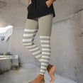 thumbnail image 5 of BiZtdJrK Women Halloween Leggings Striped Color Block Print Funny Casual Legging Lightweight Soft Stretch Lounge Tights Khaki L, 5 of 10