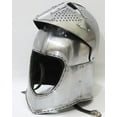 thumbnail image 2 of steel helmet armor medieval sugarloaf bascinet italian 14th century armor helmet for SCA buhurt combat knight, 2 of 5
