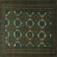 thumbnail image 1 of Ahgly Company Machine Washable Indoor Square Persian Turquoise Blue Traditional Area Rugs, 5' Square, 1 of 4