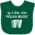 thumbnail image 3 of Inktastic Life's Better Polka Music Boys or Girls Baby Bib, 3 of 4
