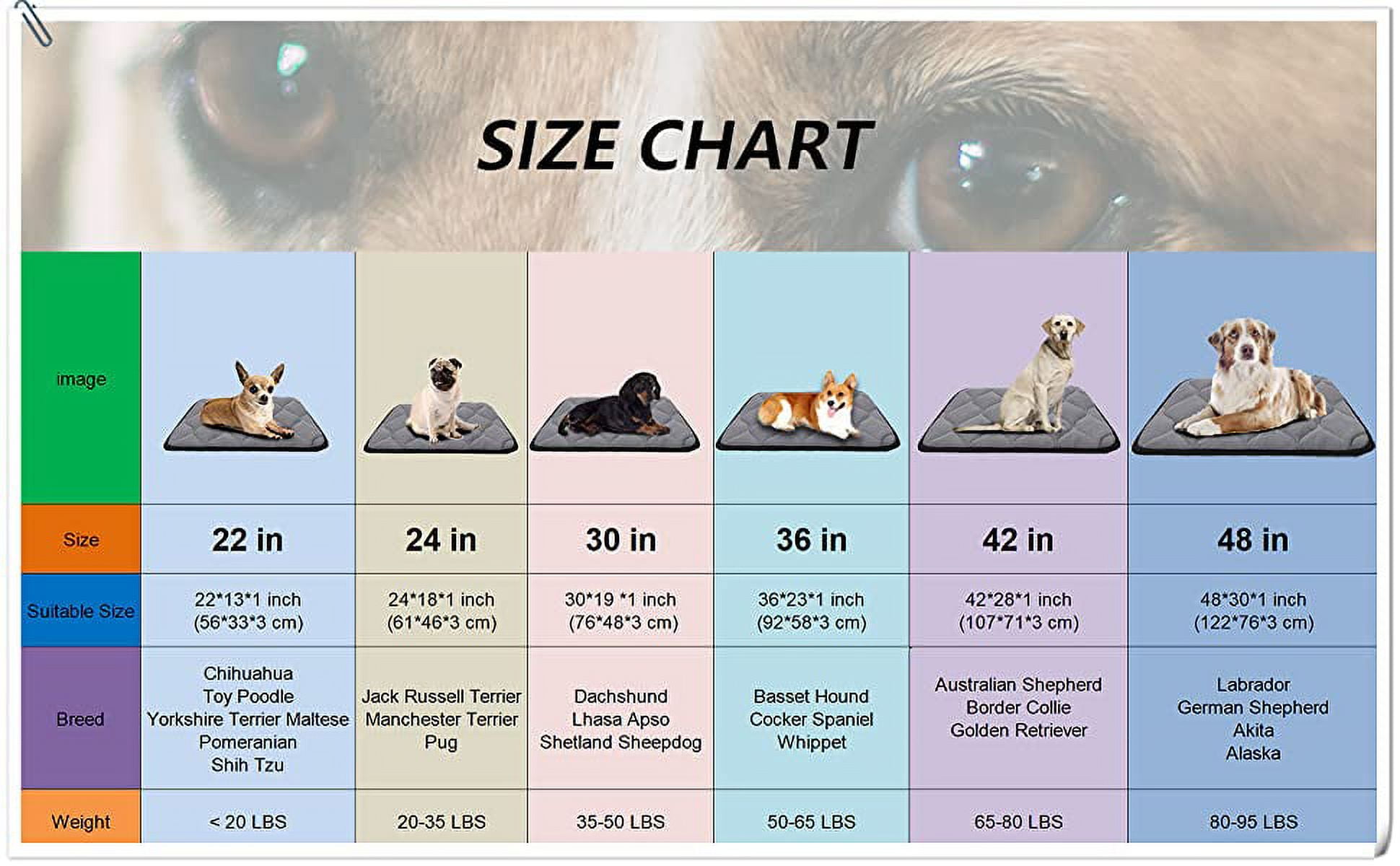 QIAOQI Dog Bed Crate Mat Grey Kennel Pad | Washable Orthopedic Pillow Pet Beds Cushion Padding Bolster
