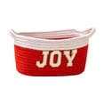 thumbnail image 2 of Christmas Gift Basket,Cotton Woven Xmas Decoration Storage Organizer,Holiday Rope Woven Decor, Christmas Decoration Basket with Handle for Xmas Festive Home Party Supply, 2 of 6