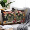 thumbnail image 3 of Outdoor Pillow Cover Flower Vase Set of 2 Waterproof Throw Pillowcases Floral Oil Painting Decorative Patio Furniture Pillows for Couch Garden Indoor & Outdoor Use, 3 of 9