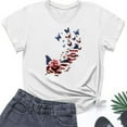 thumbnail image 5 of Cavosen American Flag Shirt Women Patriotic Short Sleeve Round Neck Shirts American Flag Print Shirts Lady XL Independence Day Casual Tops Funny 4th of July Tunic Tees 2025 Patriotic Blouses, 5 of 5