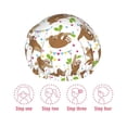 thumbnail image 5 of KLL Cute Sloth Pattern Shower Cap & Bath Cap for Women,Reversible Oversized Waterproof Shower Caps for all Hair Lengths,Elastic Reusable Bathing Hair Cap, 5 of 6