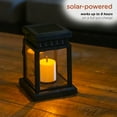 thumbnail image 6 of Alpine Corporation 19" Outdoor Solar Powered Hanging or Stake Lanterns, Black (Set of 6), 6 of 15