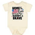 thumbnail image 3 of Inktastic Home of the Free Because My Daddy is Brave with Flag Boys or Girls Baby Bodysuit, 3 of 5