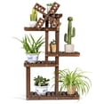 thumbnail image 1 of Costway Wood Plant Stand 5 Tier Shelf Multiple Flower Pot Windmill Design, 1 of 9
