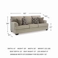 thumbnail image 3 of Signature Design by Ashley Stonemeade Taupe Queen Sofa Sleeper, 3 of 20