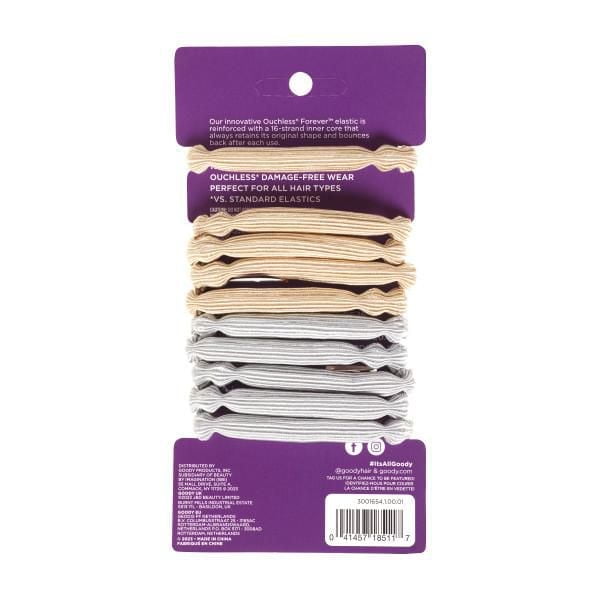 Goody Forever Elastics 6MM - 10CT Blonde Silver