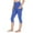 Blue, variant on ZACPNCV Girls High Waisted Workout Capri with Pockets Breathable Yoga Pants Athletic Capri Leggings Blue 9-10 Years