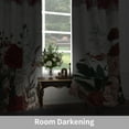 thumbnail image 3 of Lfeey Vintage Rose Floral Print Blackout Curtains, Light Blocking Polyester Curtains for Living Room Bedroom, Soft, Rod Pocket Design, 63 Inch Length, 2 Panels, 3 of 6
