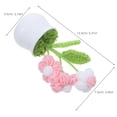 thumbnail image 2 of GOOHOCHY Maceta Con Flores Tejidas De Crochet Para Interior De Casas Oficinas Y Vehículos, 2 of 7