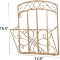 thumbnail image 2 of Kleanner Support Mural pour Magazines, Organisateur de Poche de Fichiers Suspendu Réglable avec Rouleau, Panier de Rangement Mural Décoratif pour Documents, Livres, Courrier, Journaux, Or, 2 of 5
