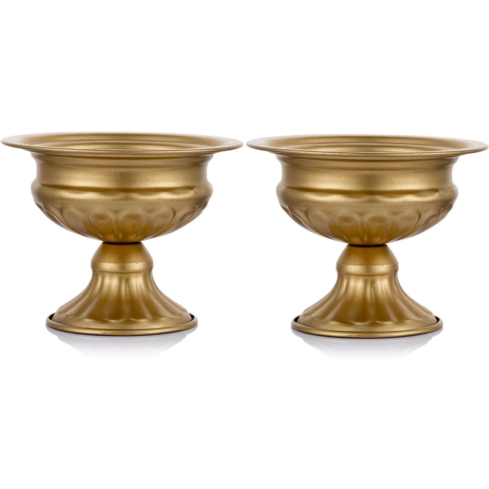 Nuptio Gold Flower Vase for Wedding Centerpiece Metal Compote Bowl